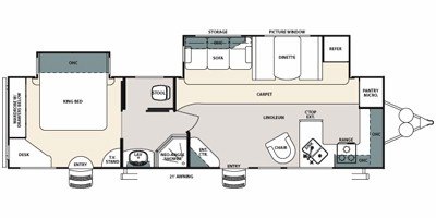 2010 Forest River Sandpiper 323FK floorplan