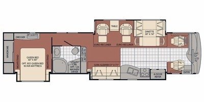 2009 Fleetwood Discovery® 40X floorplan