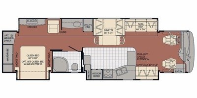 2009 Fleetwood Discovery® 39R floorplan