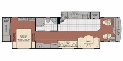 2009 Fleetwood Discovery® 40G floorplan