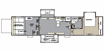 2009 Forest River Cherokee Wolf Pack 366WP floorplan