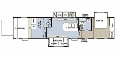 2009 Forest River Cherokee Wolf Pack 376WP floorplan