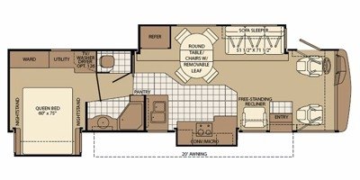 2009 Fleetwood Pace Arrow® 35A floorplan