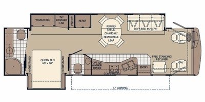 2009 Fleetwood Pace Arrow® 36D floorplan