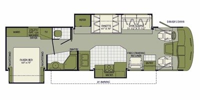 2009 Fleetwood Southwind® 35A floorplan