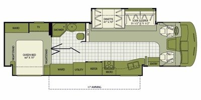 2009 Fleetwood Southwind® 35J floorplan