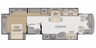 2009 Fleetwood Revolution® LE 40R floorplan