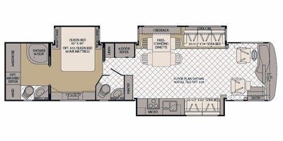 2009 Fleetwood Revolution® LE 40E floorplan