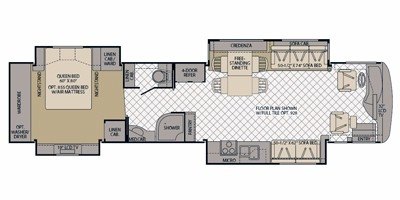 2009 Fleetwood Revolution® LE 42N floorplan