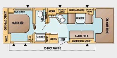 2009 Jayco Greyhawk Sport 28 QB floorplan