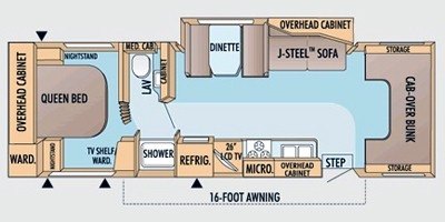 2009 Jayco Greyhawk 31 SS floorplan