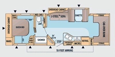 2009 Jayco Greyhawk 31 FK floorplan