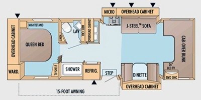 2009 Jayco Greyhawk 31 GS floorplan