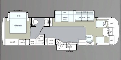 2009 Holiday Rambler Arista® 340 floorplan