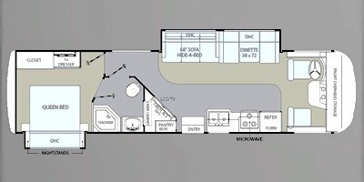 2009 Holiday Rambler Arista® 341 floorplan