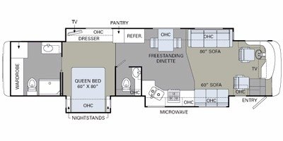 2010 Holiday Rambler Ambassador® 41DFT floorplan