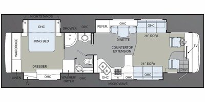 2010 Holiday Rambler Scepter® 42PDQ floorplan