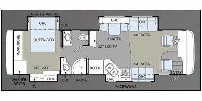 2009 Holiday Rambler Scepter® 38PDQ floorplan