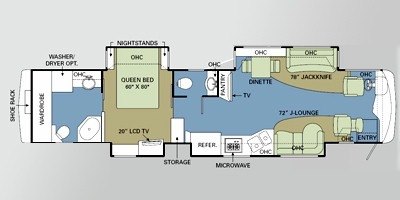 2009 Holiday Rambler Navigator® Bismark IV floorplan