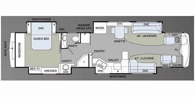 2010 Holiday Rambler Navigator® Bismark IV floorplan