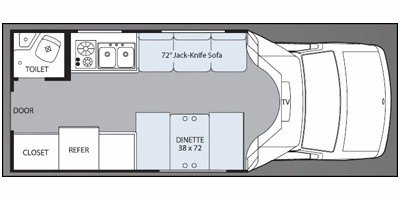 2009 Holiday Rambler Augusta Sport® 210 floorplan