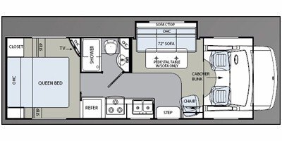 2009 Holiday Rambler Atlantis® 127 floorplan