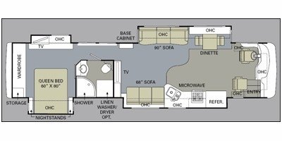 2009 Monaco Diplomat® 41SKQ floorplan