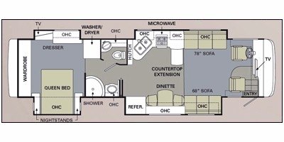 2009 Monaco Camelot™ 40QDP floorplan