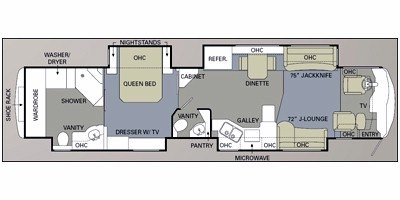 2009 Monaco Dynasty® Yorkshire IV floorplan