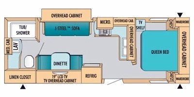 2009 Starcraft Travel Star® XLT 245RBS floorplan