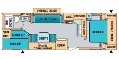 2009 Starcraft Travel Star® XLT 288BHS floorplan