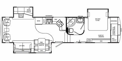 2009 Holiday Rambler Alumascape® Suite 34SKT floorplan