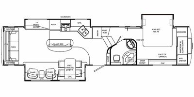 2009 Holiday Rambler Alumascape® Suite 36SKT floorplan