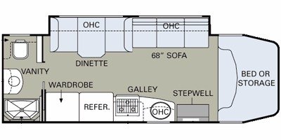 2009 Holiday Rambler Traveler 24RFS floorplan