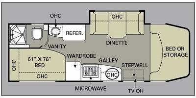 2009 Monaco Covina® 24RBH floorplan