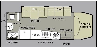 2009 Monaco Covina® 24RFS floorplan