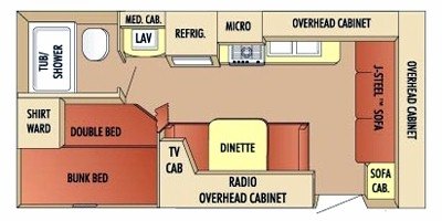 2009 Starcraft Autumn Ridge 186BH floorplan