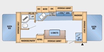 2009 Jayco Jay Feather EXP 23 J floorplan