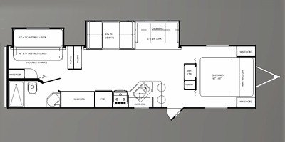 2010 Holiday Rambler Mintaro® 31BHDS floorplan