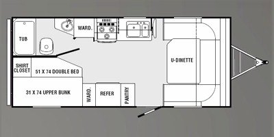 2010 Holiday Rambler Campmaster® 21RD floorplan