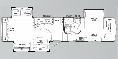 2010 Holiday Rambler Presidential 36RET floorplan