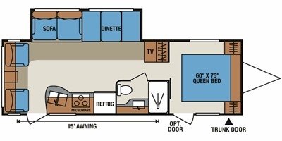 2010 KZ Sportsmen 280RL floorplan