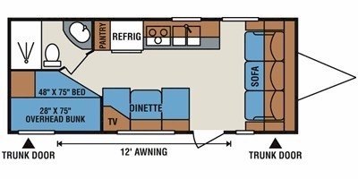 2010 KZ Sportsmen 221FL floorplan