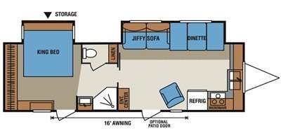 2010 KZ Sportsmen 310FK floorplan