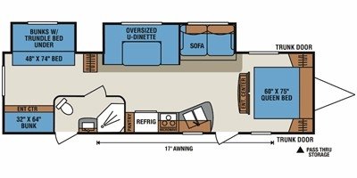 2010 KZ Sportsmen 321BH floorplan