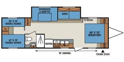 2010 KZ Sportsmen 314BH floorplan