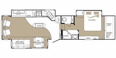 2010 Keystone Alpine 3640RL floorplan