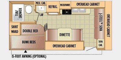 2010 Jayco Jay Flight 19 BH floorplan