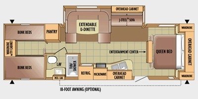 2010 Jayco Jay Flight 29 QBH floorplan