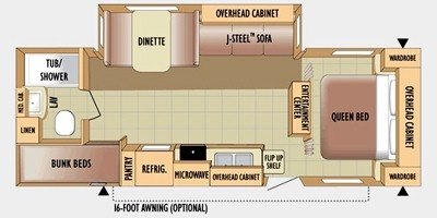 2010 Jayco Jay Flight 25 BHS floorplan